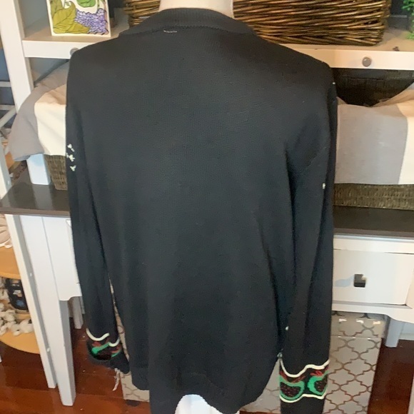 Costume Agent Vintage Christmas Wreath Sweater‎ Cardigan Size Large - Picture 6 of 8
